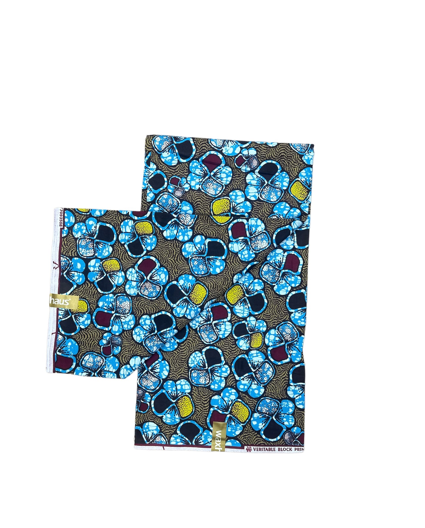 chiganvy tissu africain motif bleu ciel