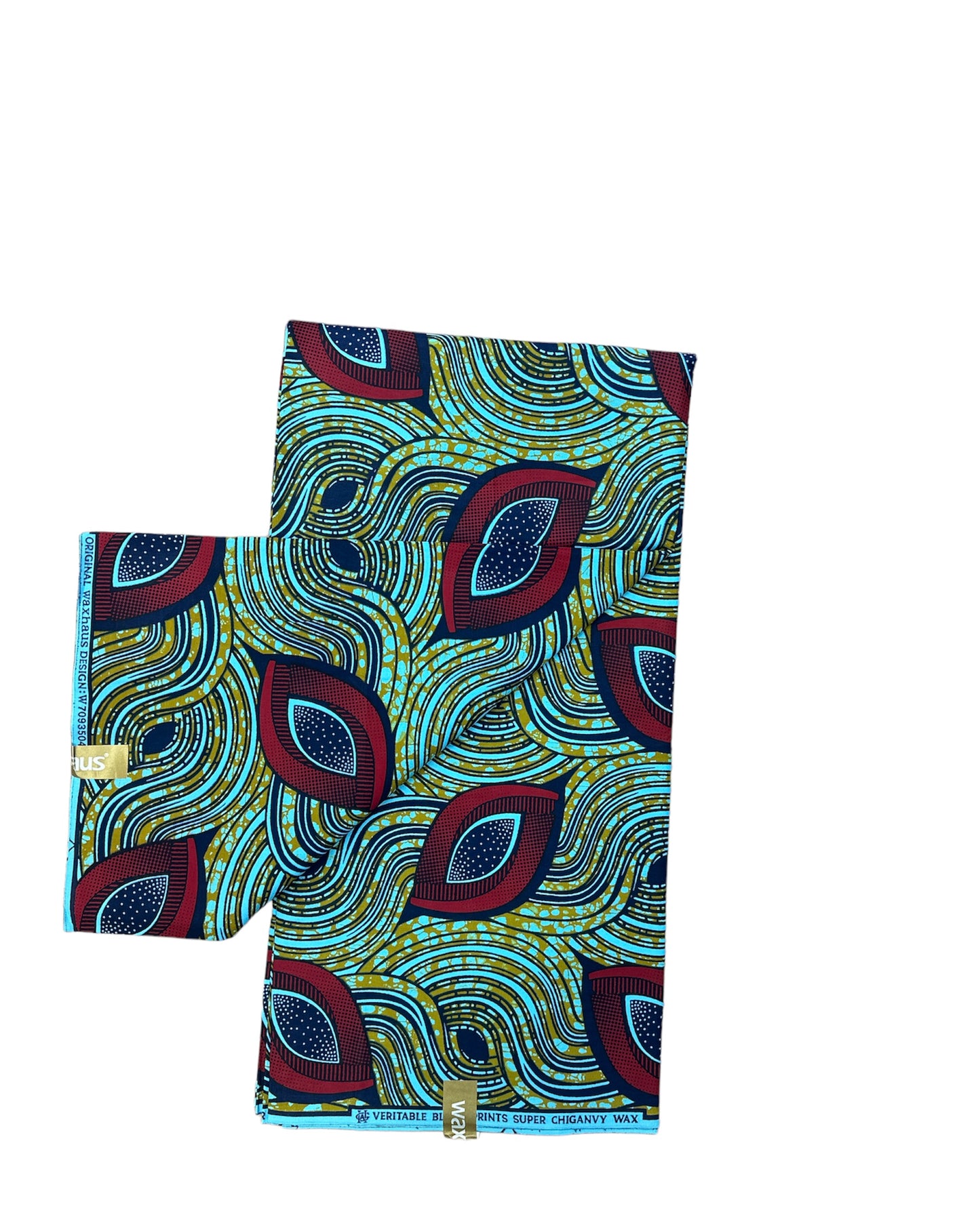 chiganvy tissu africain a motif rouge et bleu